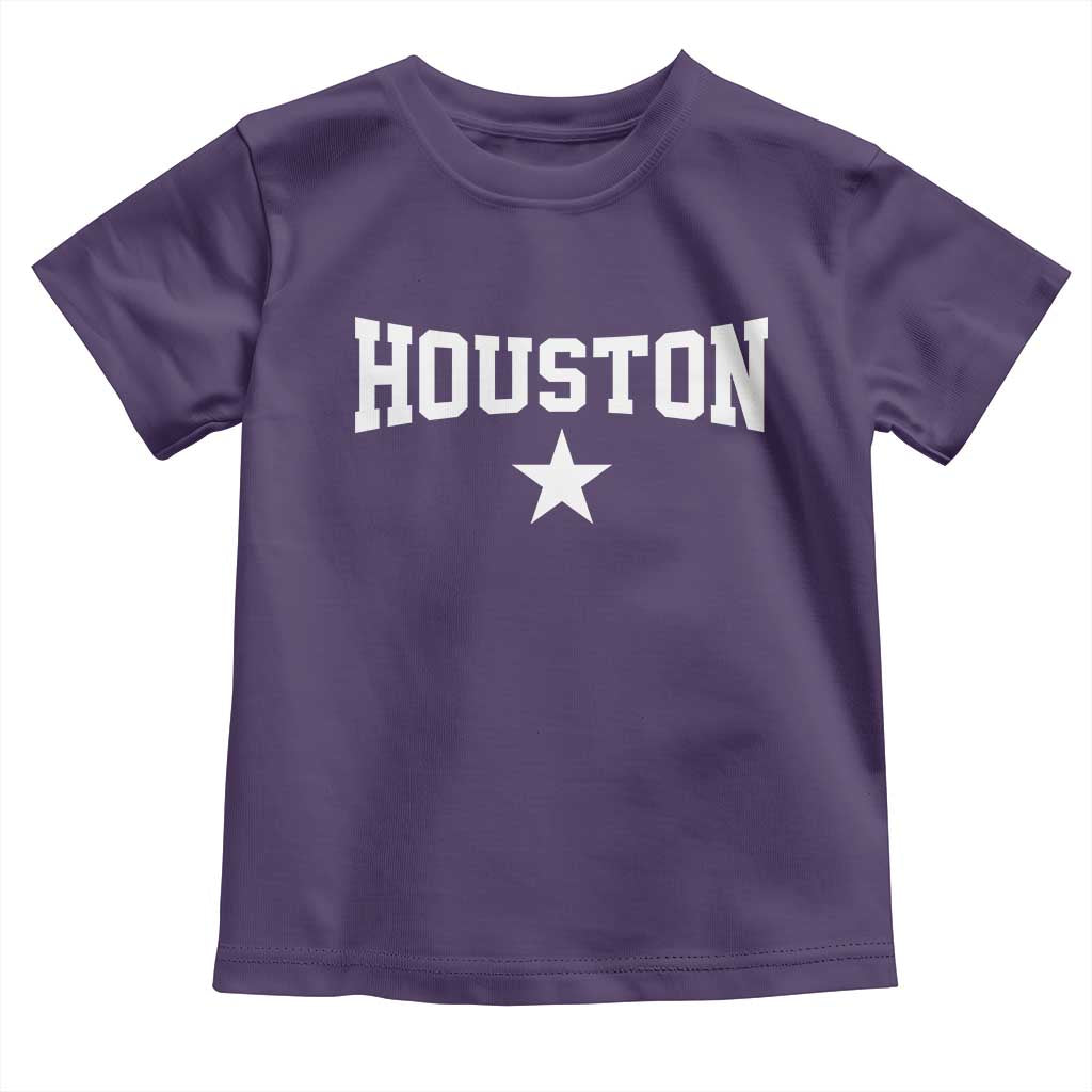 Vintage Houston Toddler T Shirt Retro Texas Throwback Athletic Sports Style 80s 90s TS10 Purple Print Your Wear
