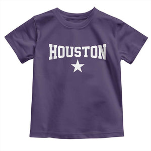 Vintage Houston Toddler T Shirt Retro Texas Throwback Athletic Sports Style 80s 90s TS10 Purple Print Your Wear
