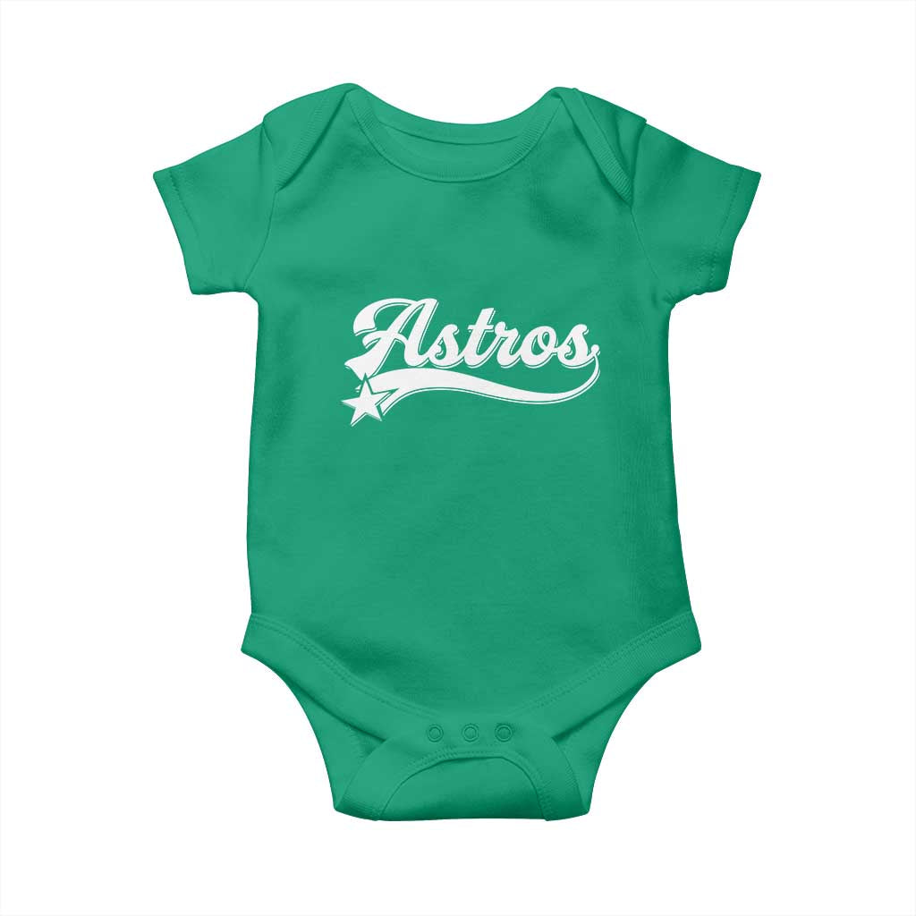 Vintage Astro Script Name Baby Onesie Texas Vintage Sports Jersey Style 80s 90s TS10 Irish Green Print Your Wear