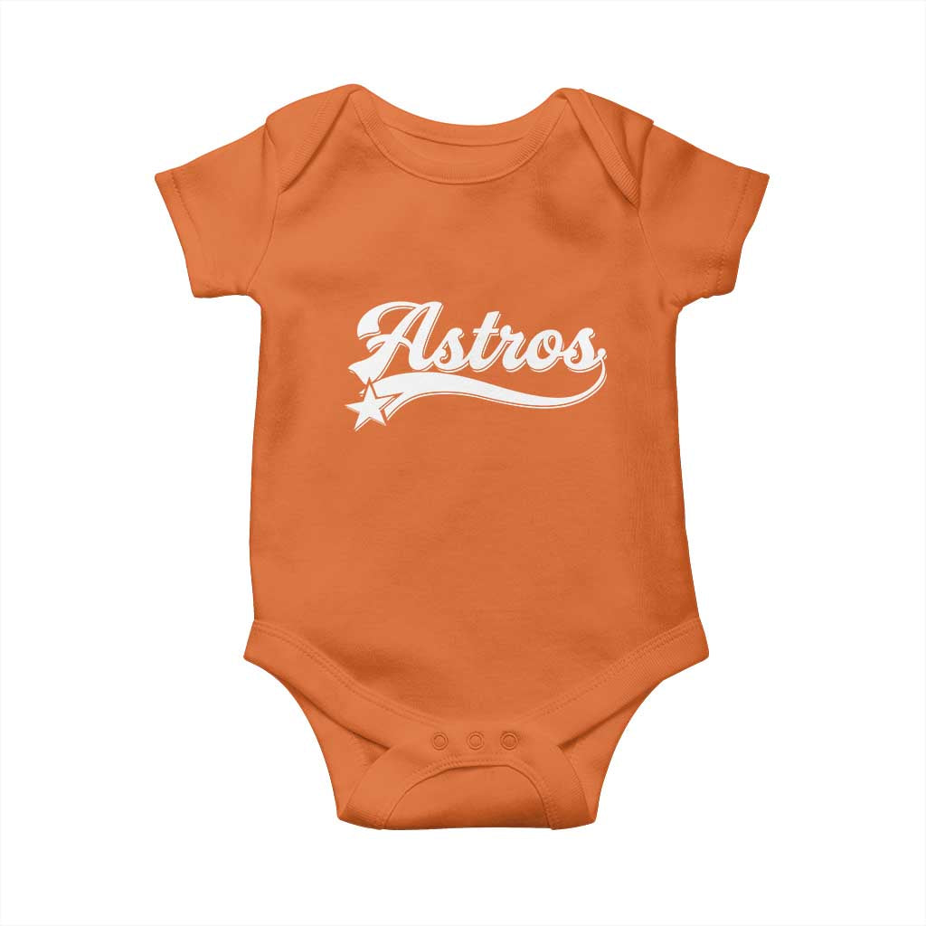 Vintage Astro Script Name Baby Onesie Texas Vintage Sports Jersey Style 80s 90s TS10 Orange Print Your Wear