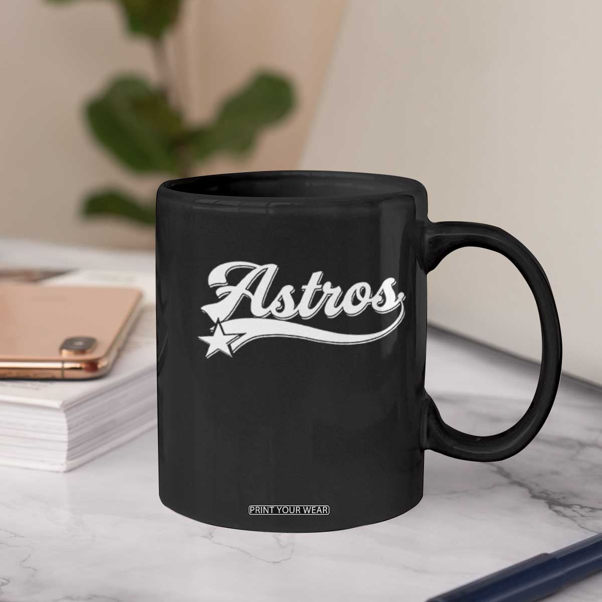 Vintage Astro Script Name Coffee Mug Texas Vintage Sports Jersey Style 80s 90s TS10 Print Your Wear