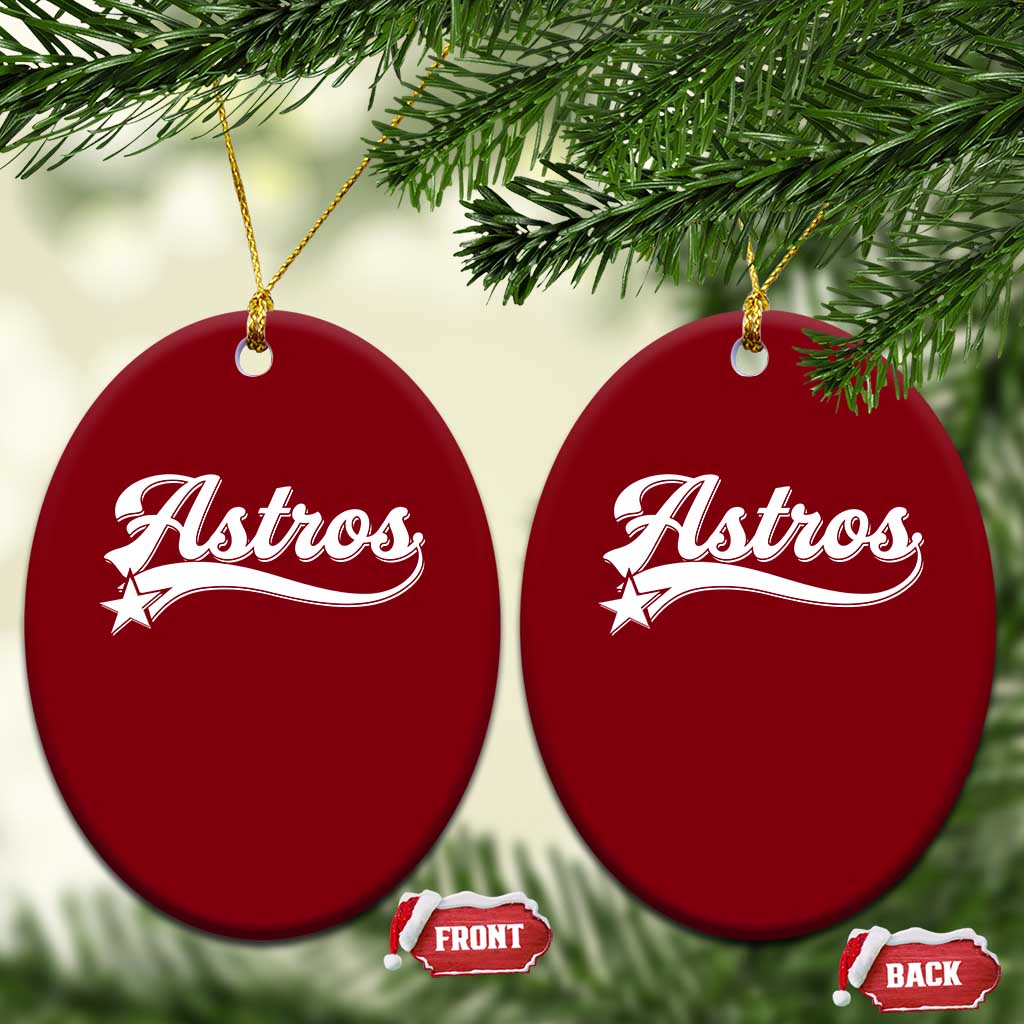 Vintage Astro Script Name Ceramic Ornament Texas Vintage Sports Jersey Style 80s 90s TS10 Print Your Wear