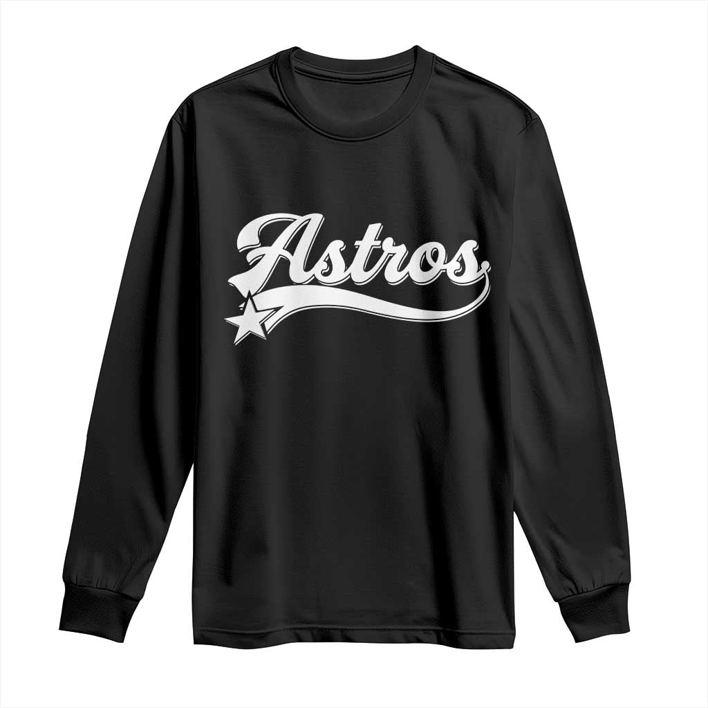 Vintage Astro Script Name Long Sleeve Shirt Texas Vintage Sports Jersey Style 80s 90s TS10 Black Print Your Wear