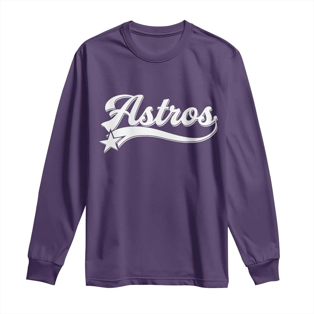 Vintage Astro Script Name Long Sleeve Shirt Texas Vintage Sports Jersey Style 80s 90s TS10 Purple Print Your Wear