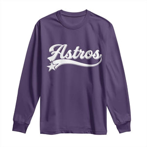 Vintage Astro Script Name Long Sleeve Shirt Texas Vintage Sports Jersey Style 80s 90s TS10 Purple Print Your Wear