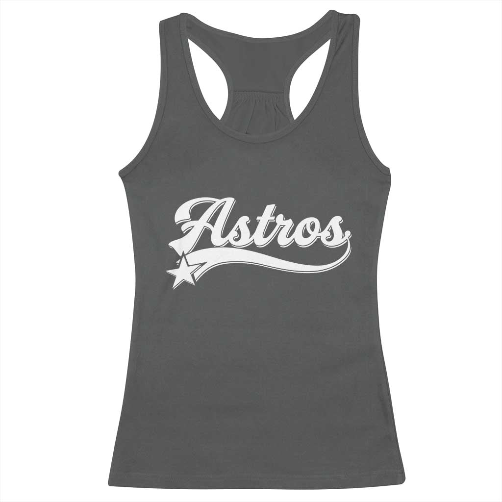 Vintage Astro Script Name Racerback Tank Top Texas Vintage Sports Jersey Style 80s 90s TS10 Dark Heather Print Your Wear