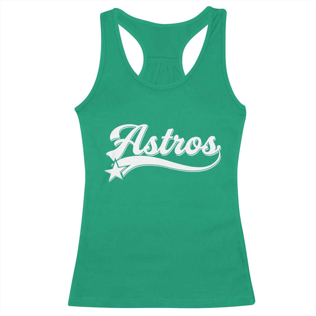 Vintage Astro Script Name Racerback Tank Top Texas Vintage Sports Jersey Style 80s 90s TS10 Irish Green Print Your Wear
