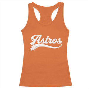 Vintage Astro Script Name Racerback Tank Top Texas Vintage Sports Jersey Style 80s 90s TS10 Orange Print Your Wear