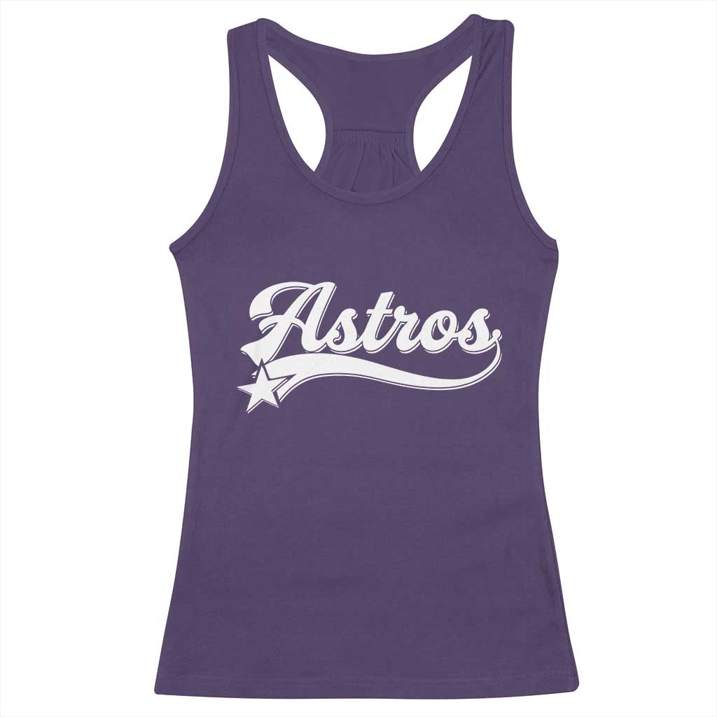 Vintage Astro Script Name Racerback Tank Top Texas Vintage Sports Jersey Style 80s 90s TS10 Purple Print Your Wear
