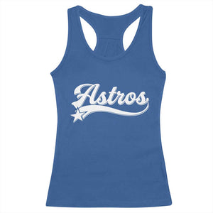 Vintage Astro Script Name Racerback Tank Top Texas Vintage Sports Jersey Style 80s 90s TS10 Royal Blue Print Your Wear
