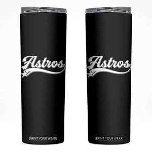 Vintage Astro Script Name Skinny Tumbler Texas Vintage Sports Jersey Style 80s 90s TS10 Black Print Your Wear