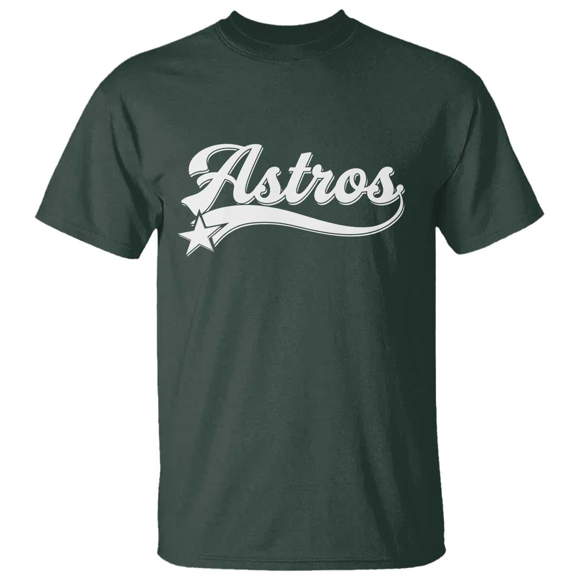 Vintage Astro Script Name T Shirt Texas Vintage Sports Jersey Style 80s 90s TS10 Dark Forest Green Print Your Wear