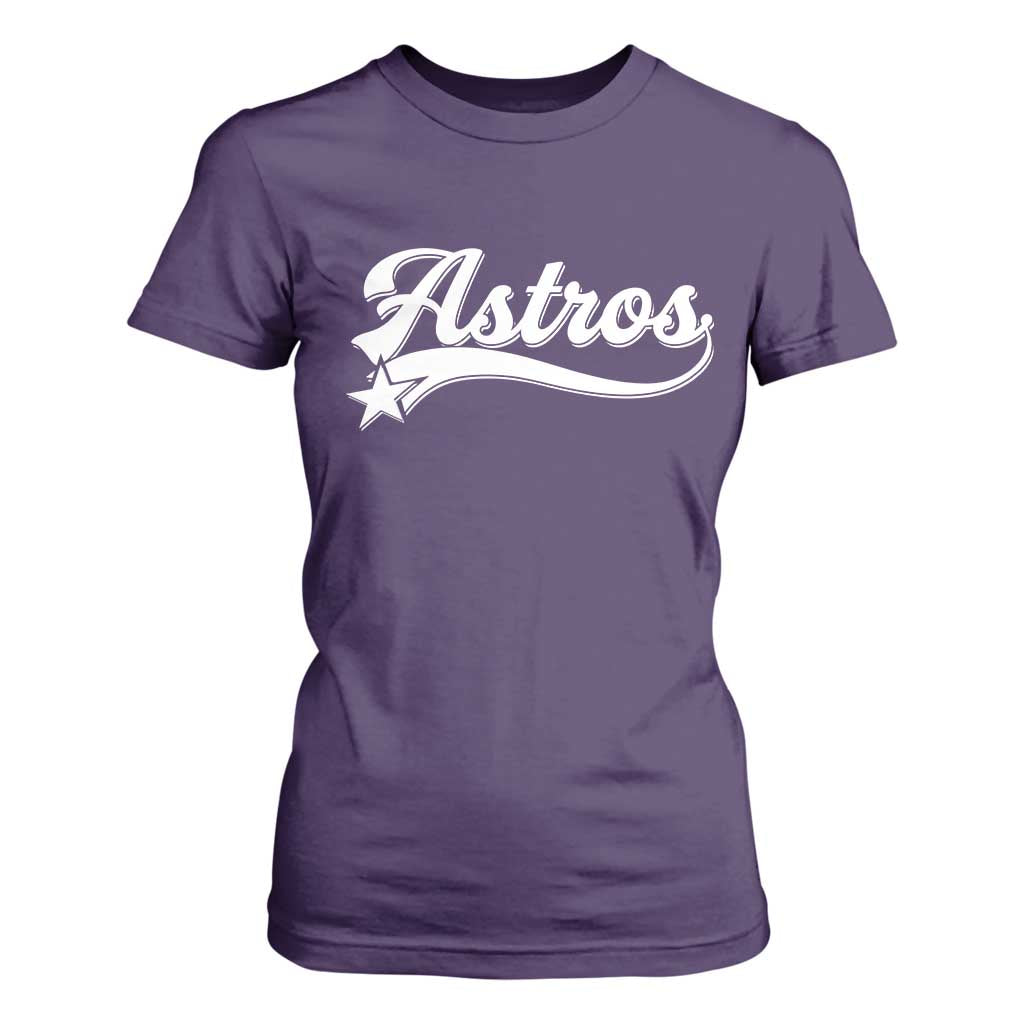 Vintage Astro Script Name T Shirt For Women Texas Vintage Sports Jersey Style 80s 90s TS10 Purple Print Your Wear