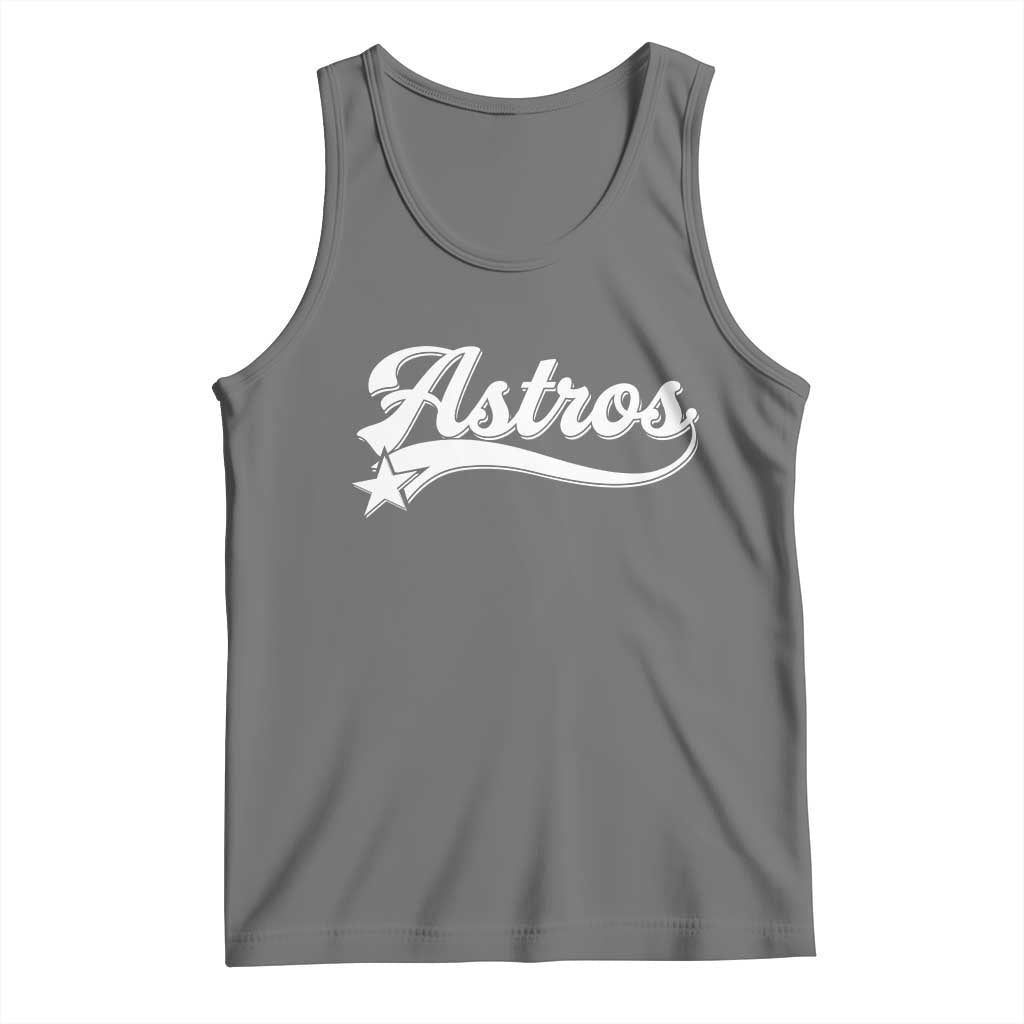 Vintage Astro Script Name Tank Top Texas Vintage Sports Jersey Style 80s 90s TS10 Black Heather Print Your Wear