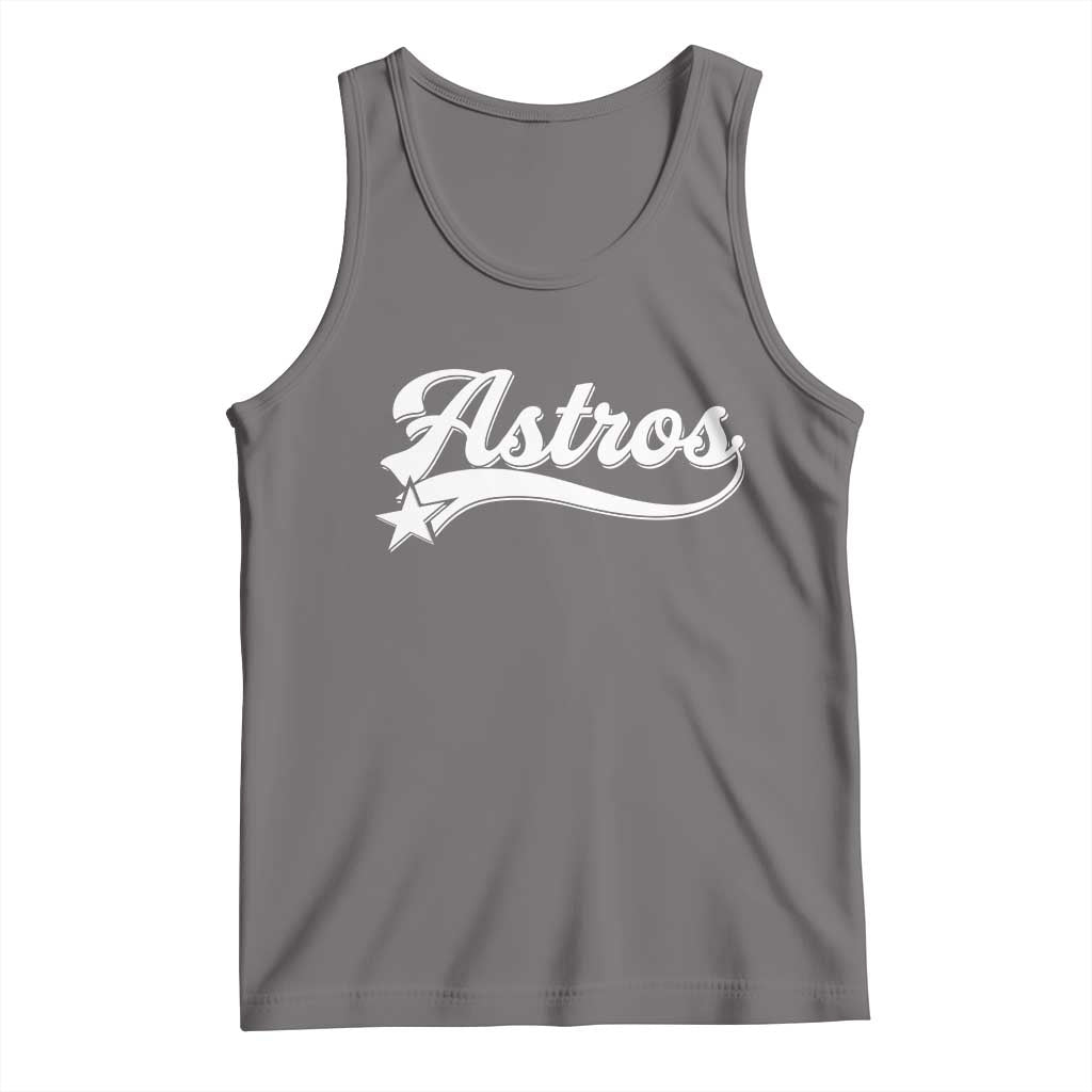 Vintage Astro Script Name Tank Top Texas Vintage Sports Jersey Style 80s 90s TS10 Deep Heather Print Your Wear