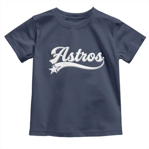 Vintage Astro Script Name Toddler T Shirt Texas Vintage Sports Jersey Style 80s 90s TS10 Navy Print Your Wear