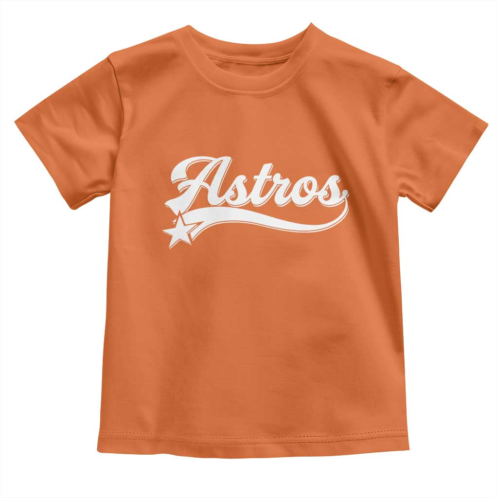 Vintage Astro Script Name Toddler T Shirt Texas Vintage Sports Jersey Style 80s 90s TS10 Orange Print Your Wear