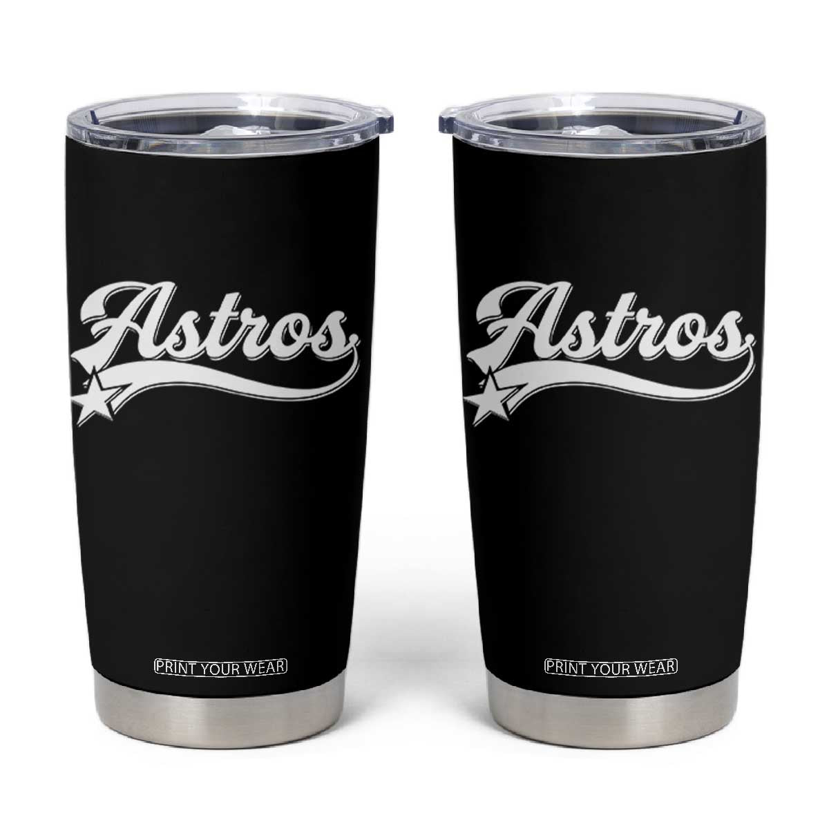 Vintage Astro Script Name Tumbler Cup Texas Vintage Sports Jersey Style 80s 90s TS10 Black Print Your Wear
