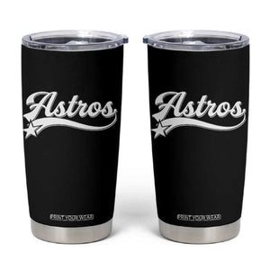 Vintage Astro Script Name Tumbler Cup Texas Vintage Sports Jersey Style 80s 90s TS10 Black Print Your Wear