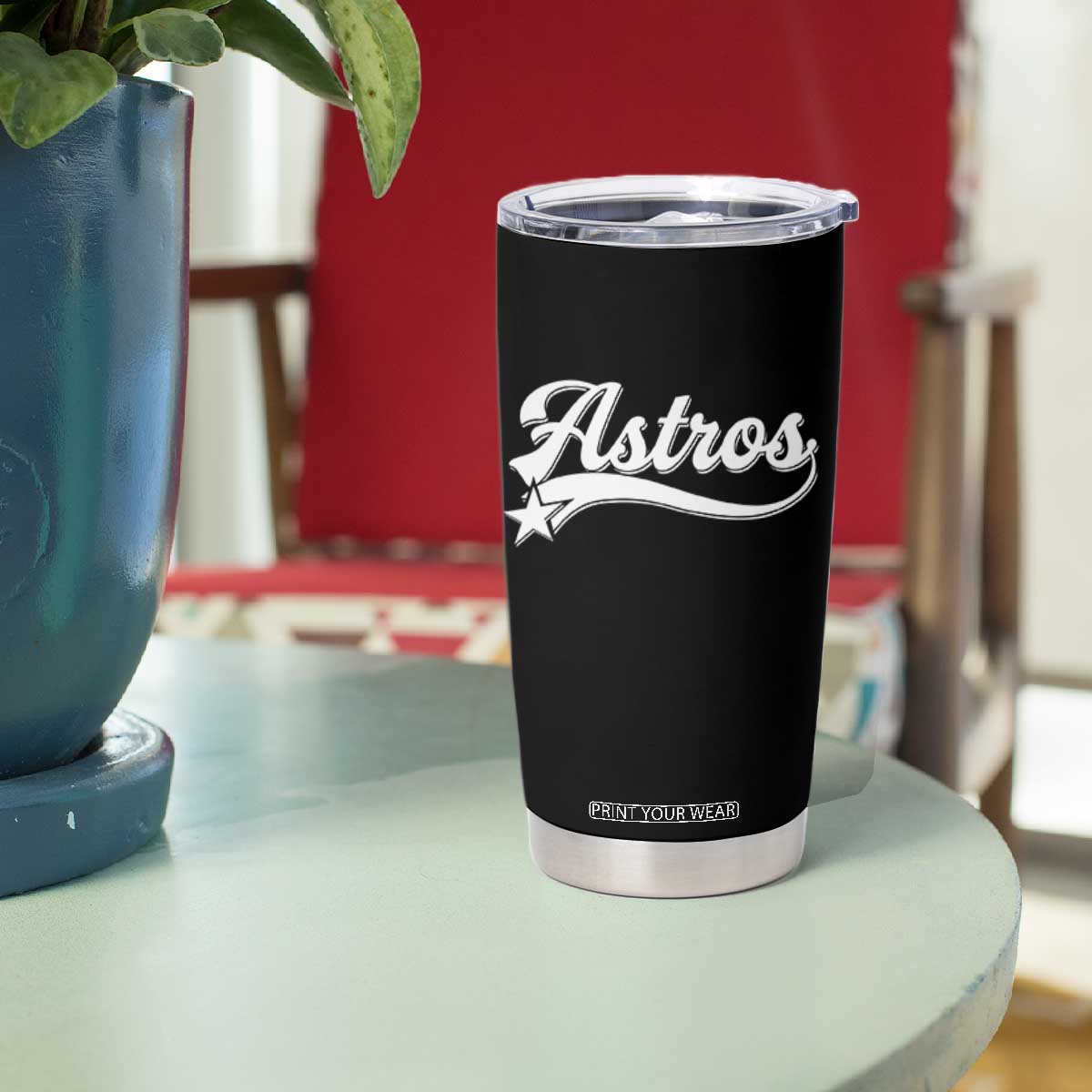 Vintage Astro Script Name Tumbler Cup Texas Vintage Sports Jersey Style 80s 90s TS10 Print Your Wear