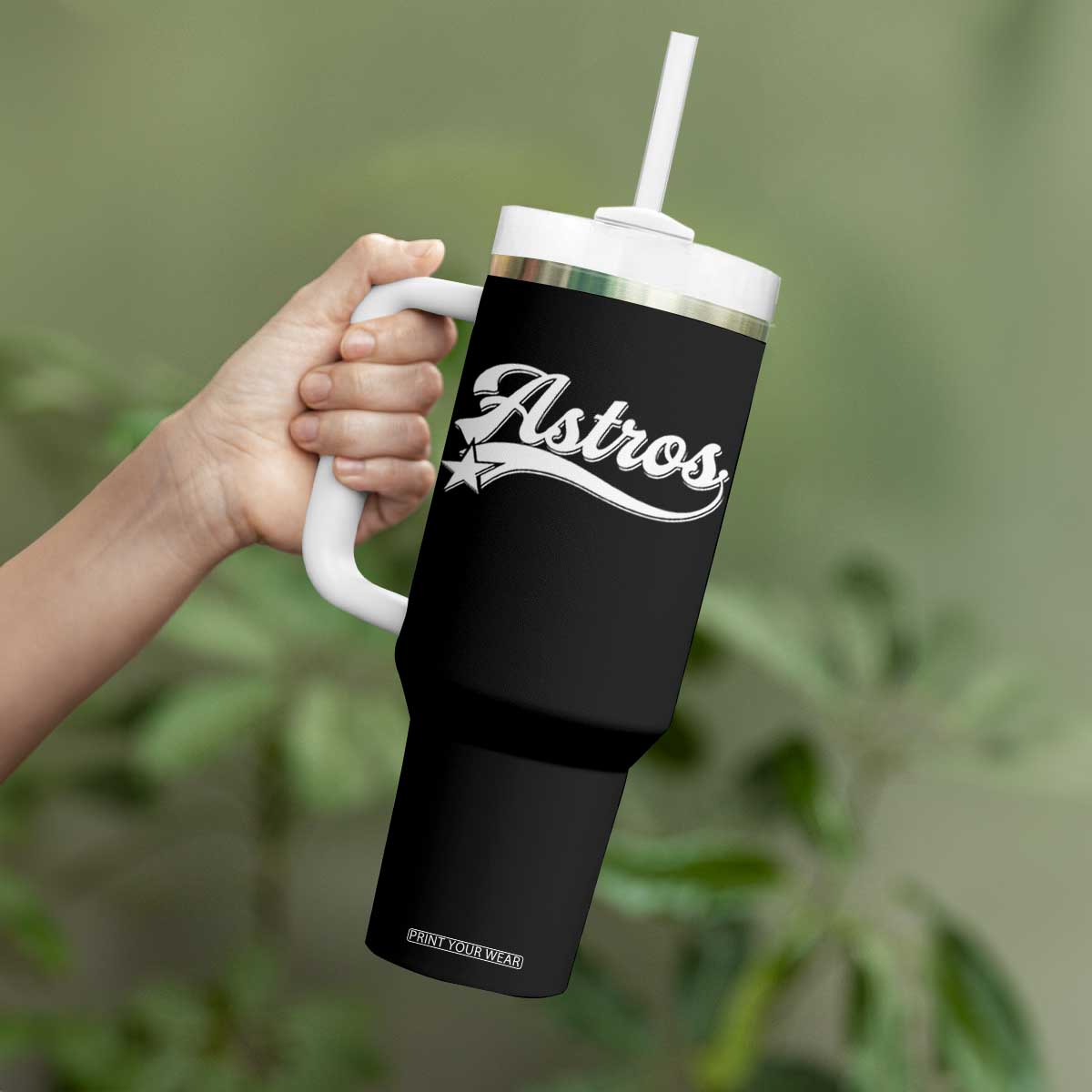 Vintage Astro Script Name Tumbler With Handle Texas Vintage Sports Jersey Style 80s 90s TS10 Print Your Wear