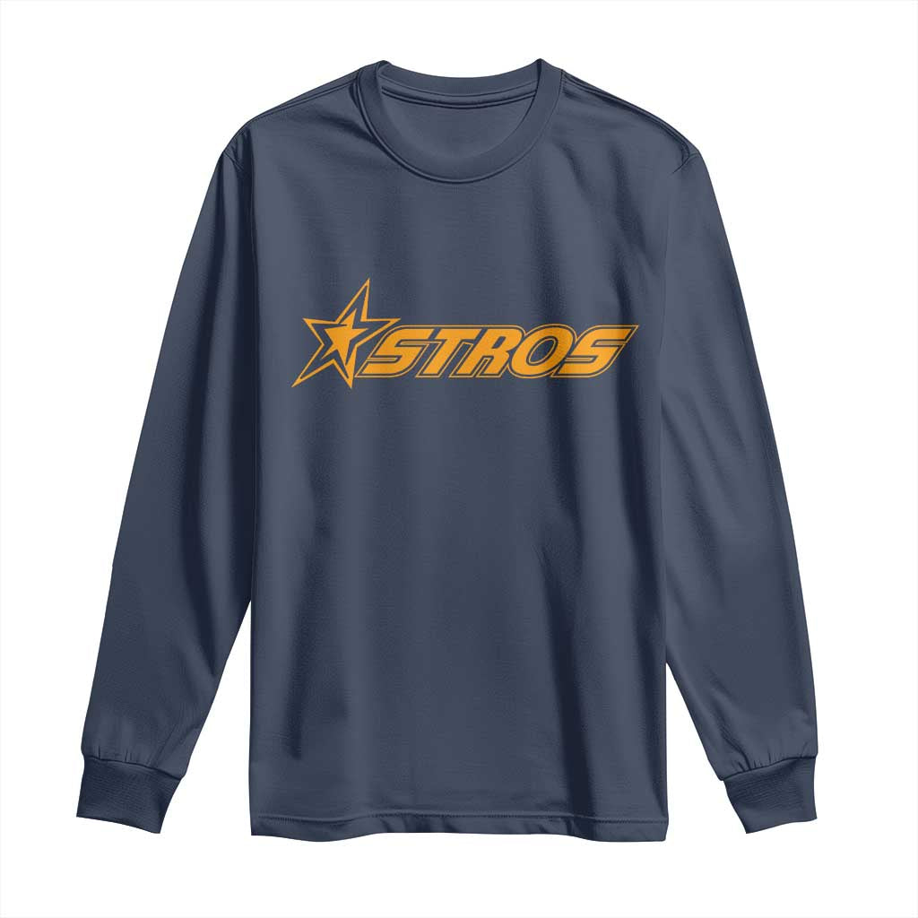 Vintage Astro Last Name Sports Style Long Sleeve Shirt Baseball Fan Graphic 80s 90s TS10 Navy Print Your Wear