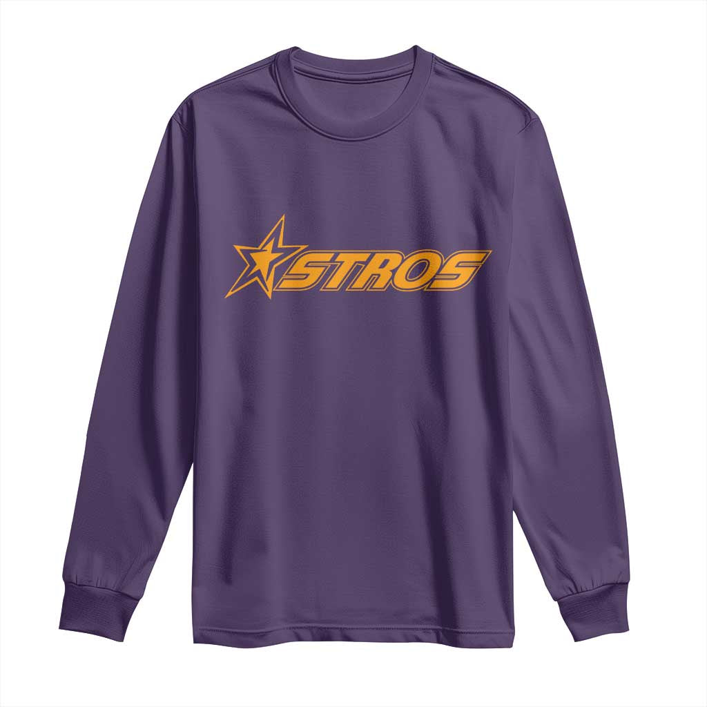Vintage Astro Last Name Sports Style Long Sleeve Shirt Baseball Fan Graphic 80s 90s TS10 Purple Print Your Wear