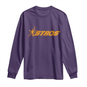 Vintage Astro Last Name Sports Style Long Sleeve Shirt Baseball Fan Graphic 80s 90s TS10 Purple Print Your Wear