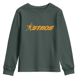 Vintage Astro Last Name Sports Style Youth Sweatshirt Baseball Fan Graphic 80s 90s TS10 Dark Forest Green Print Your Wear