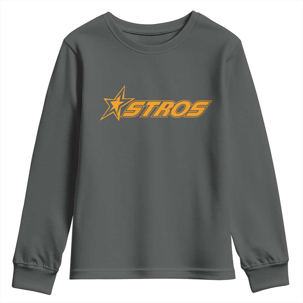 Vintage Astro Last Name Sports Style Youth Sweatshirt Baseball Fan Graphic 80s 90s TS10 Dark Heather Print Your Wear