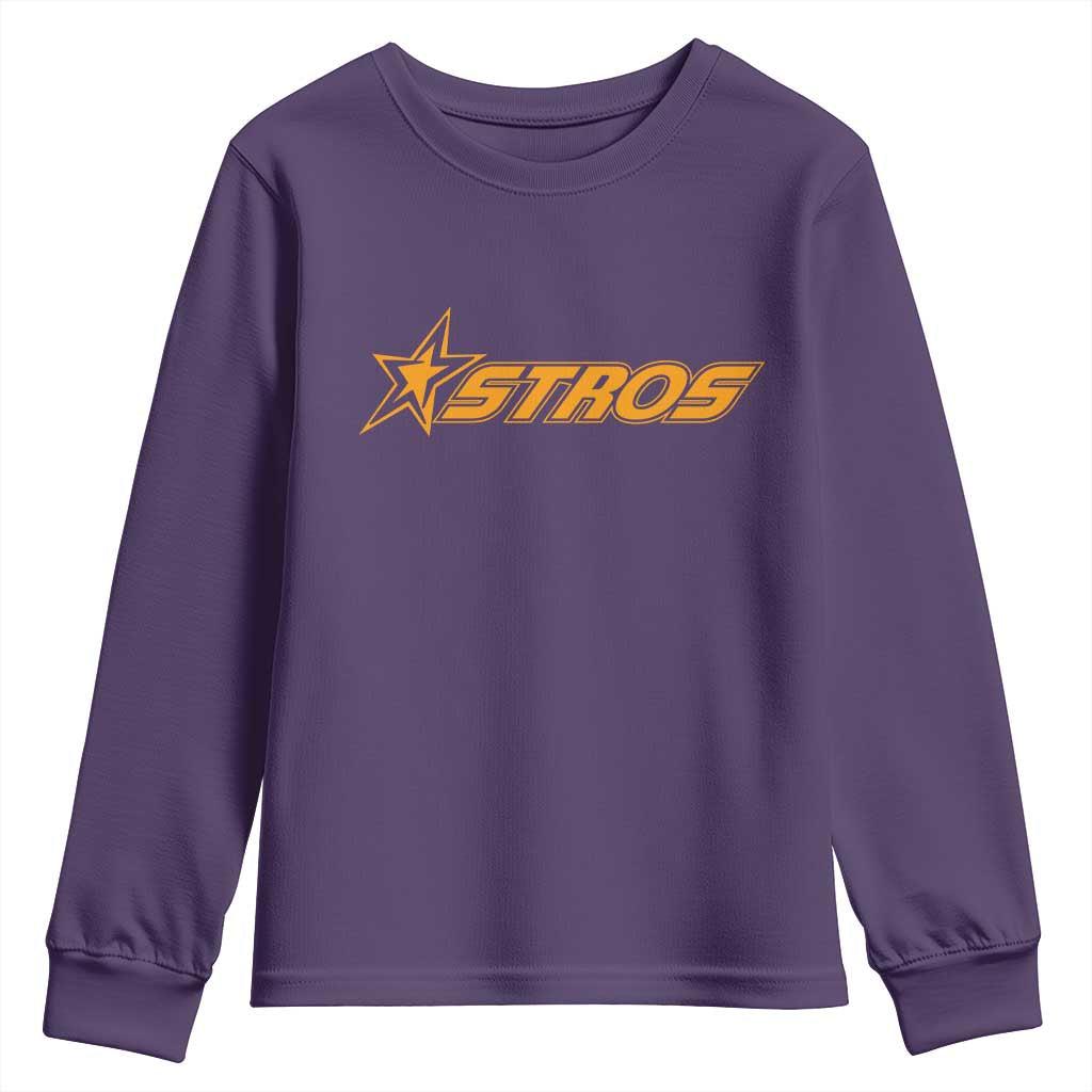 Vintage Astro Last Name Sports Style Youth Sweatshirt Baseball Fan Graphic 80s 90s TS10 Purple Print Your Wear