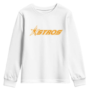 Vintage Astro Last Name Sports Style Youth Sweatshirt Baseball Fan Graphic 80s 90s TS10 White Print Your Wear
