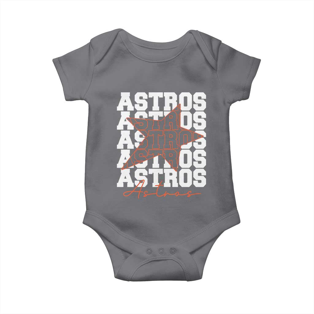 Vintage Astro Last Name Baby Onesie Baseball Fan Graphic TS10 Charcoal Print Your Wear