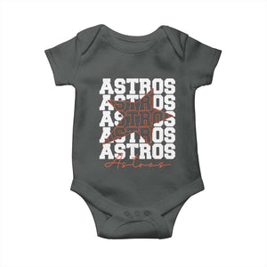 Vintage Astro Last Name Baby Onesie Baseball Fan Graphic TS10 Dark Heather Print Your Wear