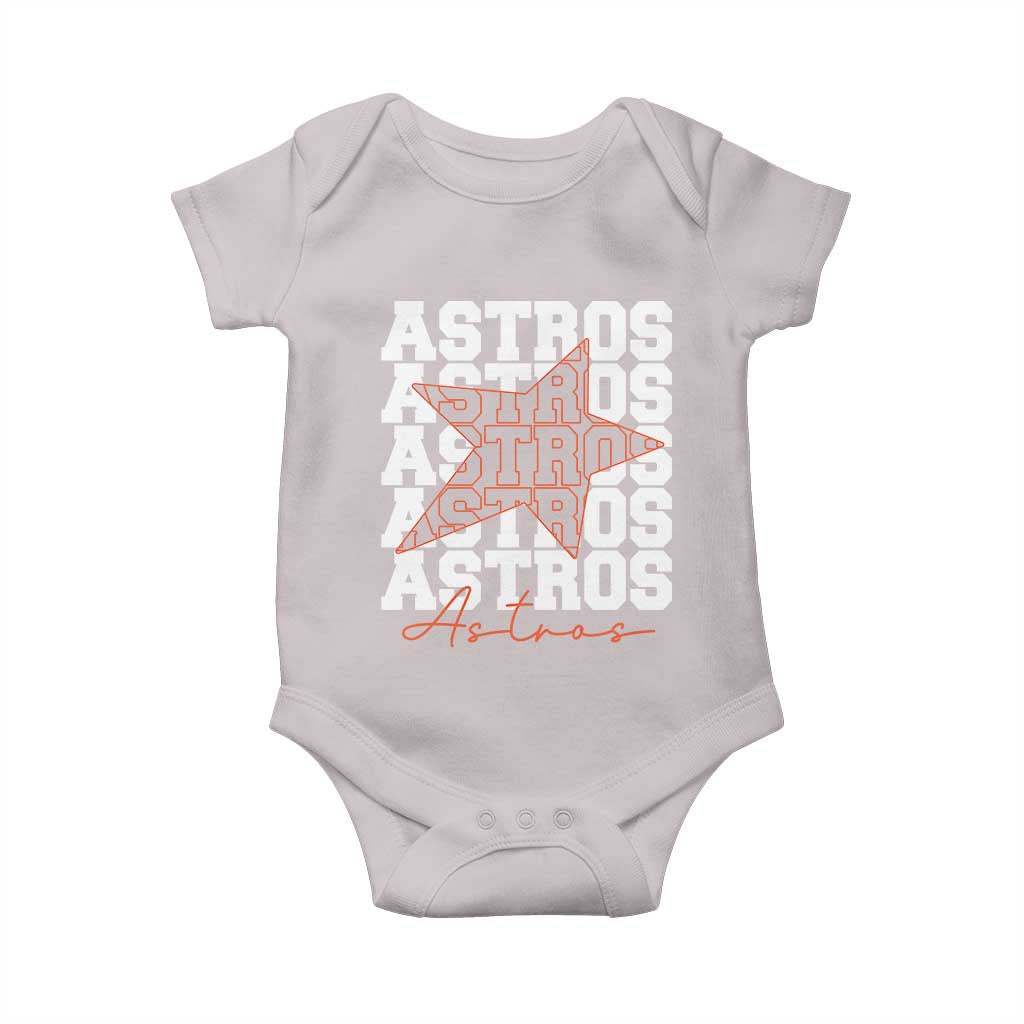 Vintage Astro Last Name Baby Onesie Baseball Fan Graphic TS10 Ice Gray Print Your Wear
