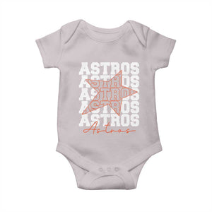 Vintage Astro Last Name Baby Onesie Baseball Fan Graphic TS10 Ice Gray Print Your Wear