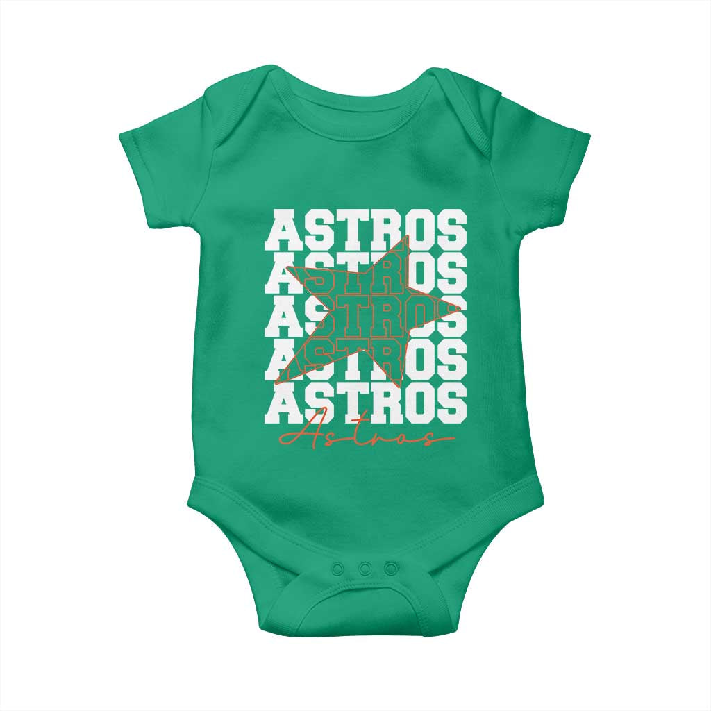 Vintage Astro Last Name Baby Onesie Baseball Fan Graphic TS10 Irish Green Print Your Wear