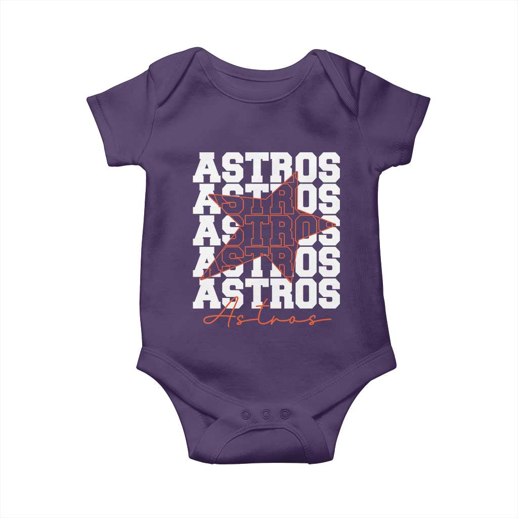 Vintage Astro Last Name Baby Onesie Baseball Fan Graphic TS10 Purple Print Your Wear