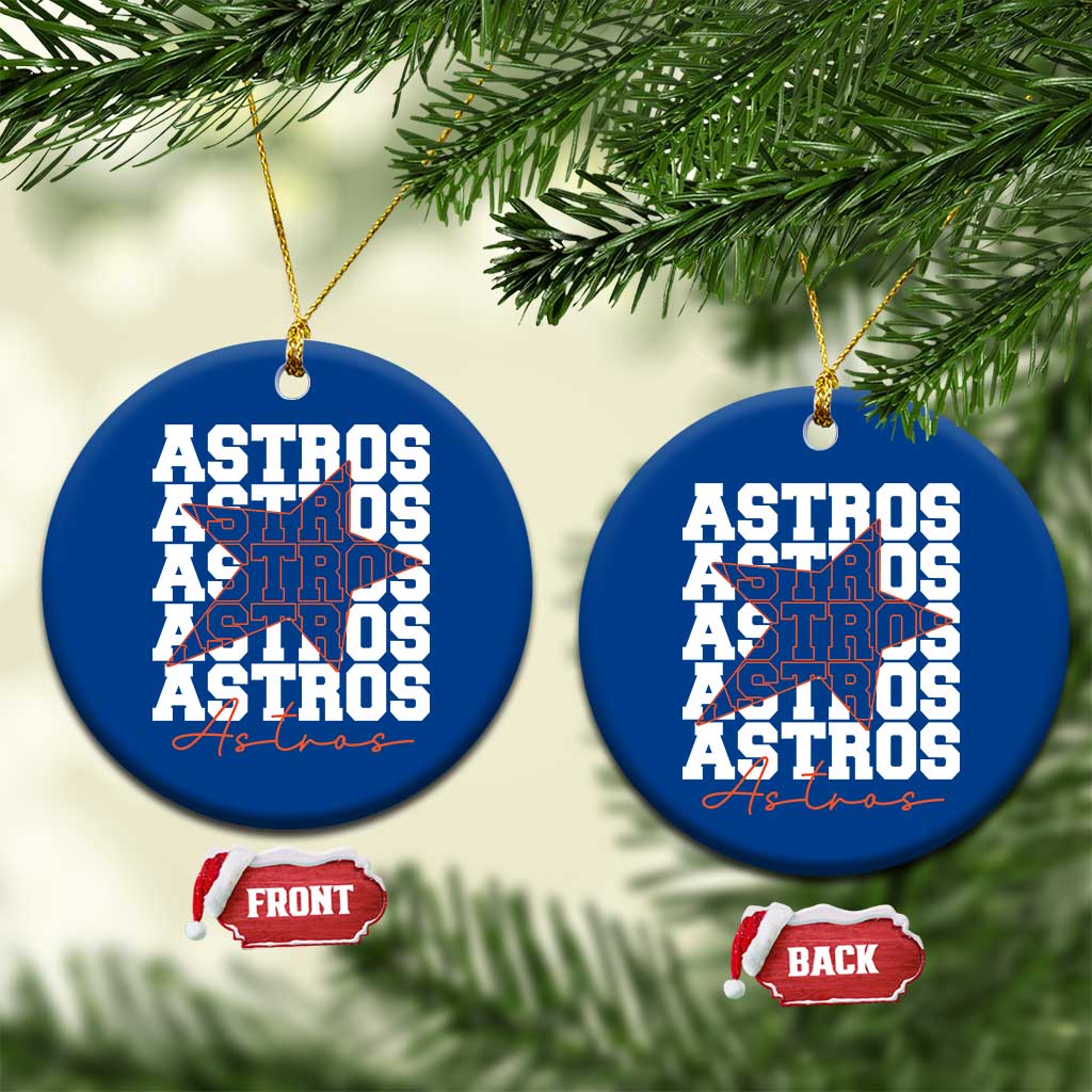 Vintage Astro Last Name Ceramic Ornament Baseball Fan Graphic TS10 1pc Blue Print Your Wear