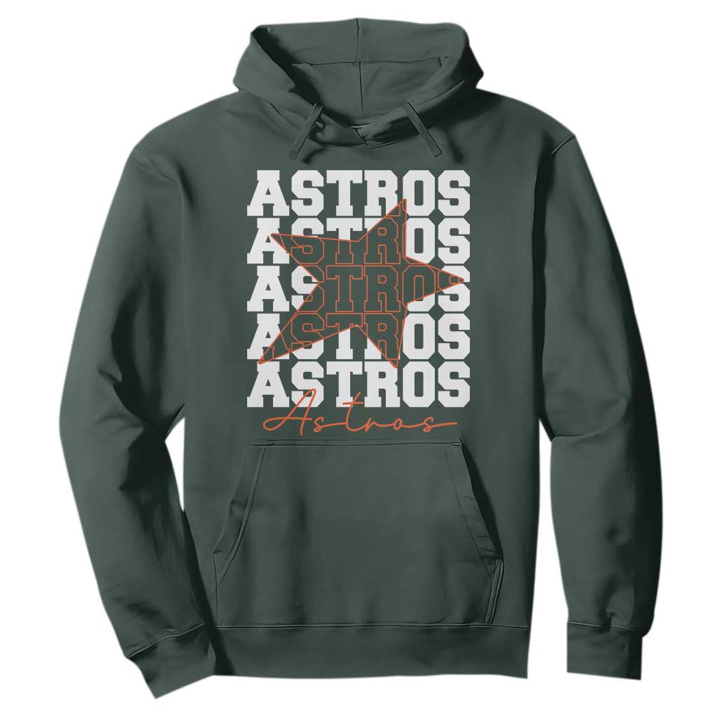 Vintage Astro Last Name Hoodie Baseball Fan Graphic TS10 Dark Forest Green Print Your Wear