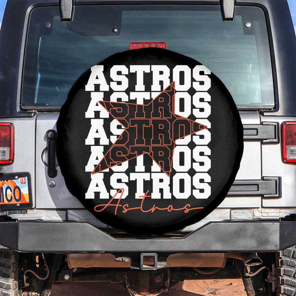 Vintage Astro Last Name Spare Tire Cover Baseball Fan Graphic TS10 No hole Black Print Your Wear