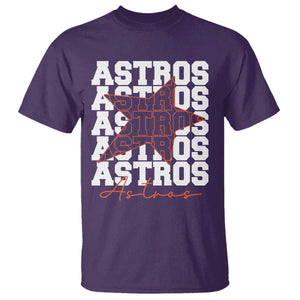 Vintage Astro Last Name T Shirt Baseball Fan Graphic TS10 Purple Print Your Wear