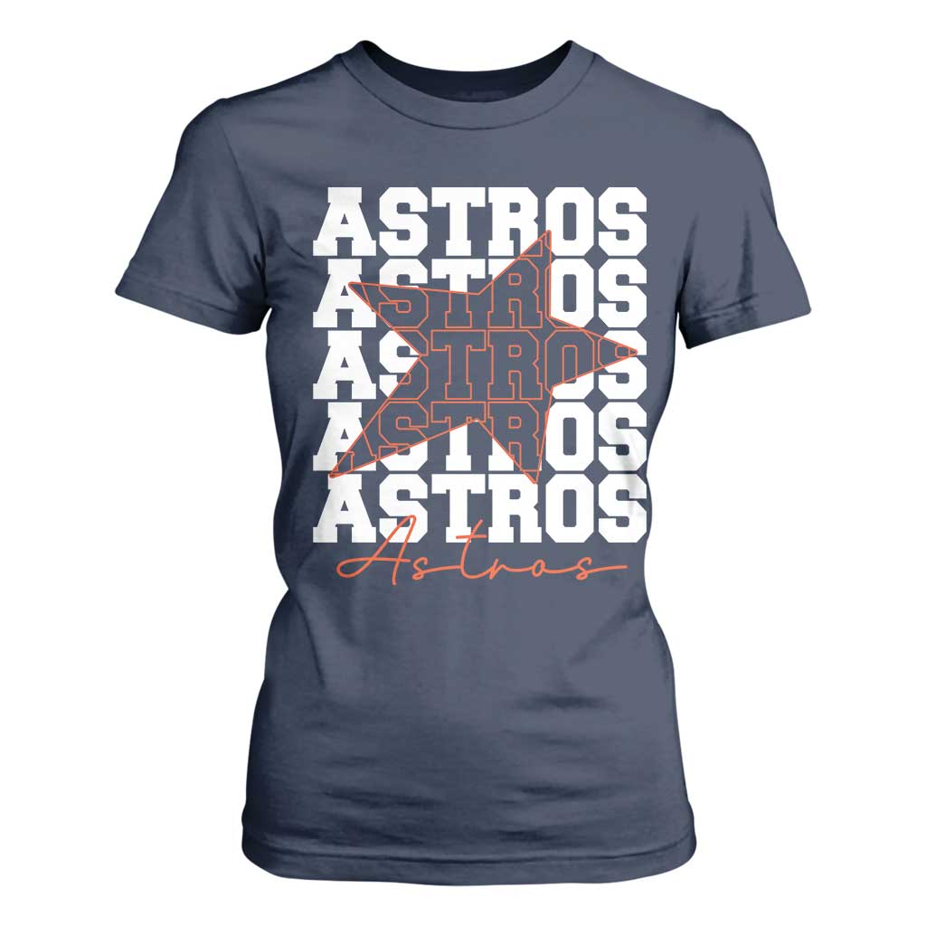 Vintage Astro Last Name T Shirt For Women Baseball Fan Graphic TS10 Navy Print Your Wear
