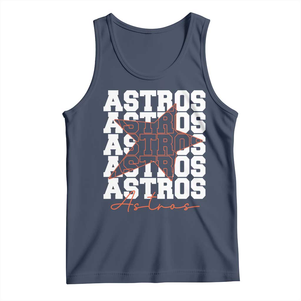 Vintage Astro Last Name Tank Top Baseball Fan Graphic TS10 Navy Print Your Wear