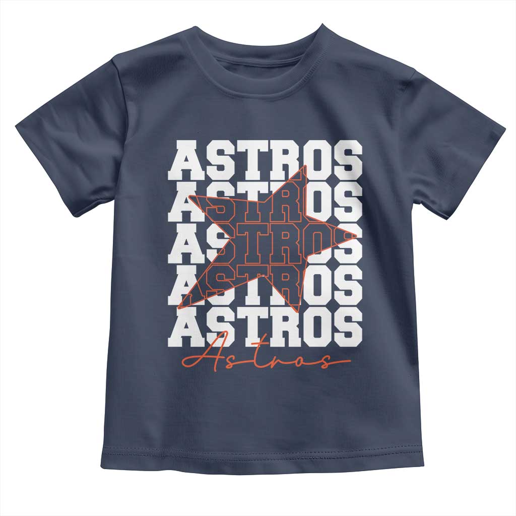 Vintage Astro Last Name Toddler T Shirt Baseball Fan Graphic TS10 Navy Print Your Wear