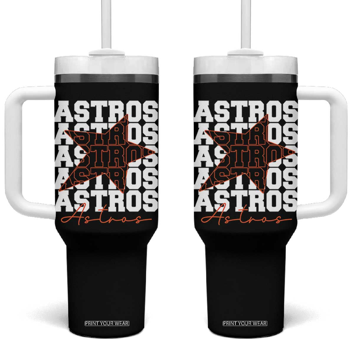 Vintage Astro Last Name Tumbler With Handle Baseball Fan Graphic TS10 One Size: 40 oz Black Print Your Wear