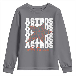 Vintage Astro Last Name Youth Sweatshirt Baseball Fan Graphic TS10 Charcoal Print Your Wear