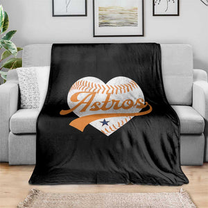 Retro Astro Script Name Throw Blanket Baseball Heart Vintage Sports Fans TS10 Print Your Wear