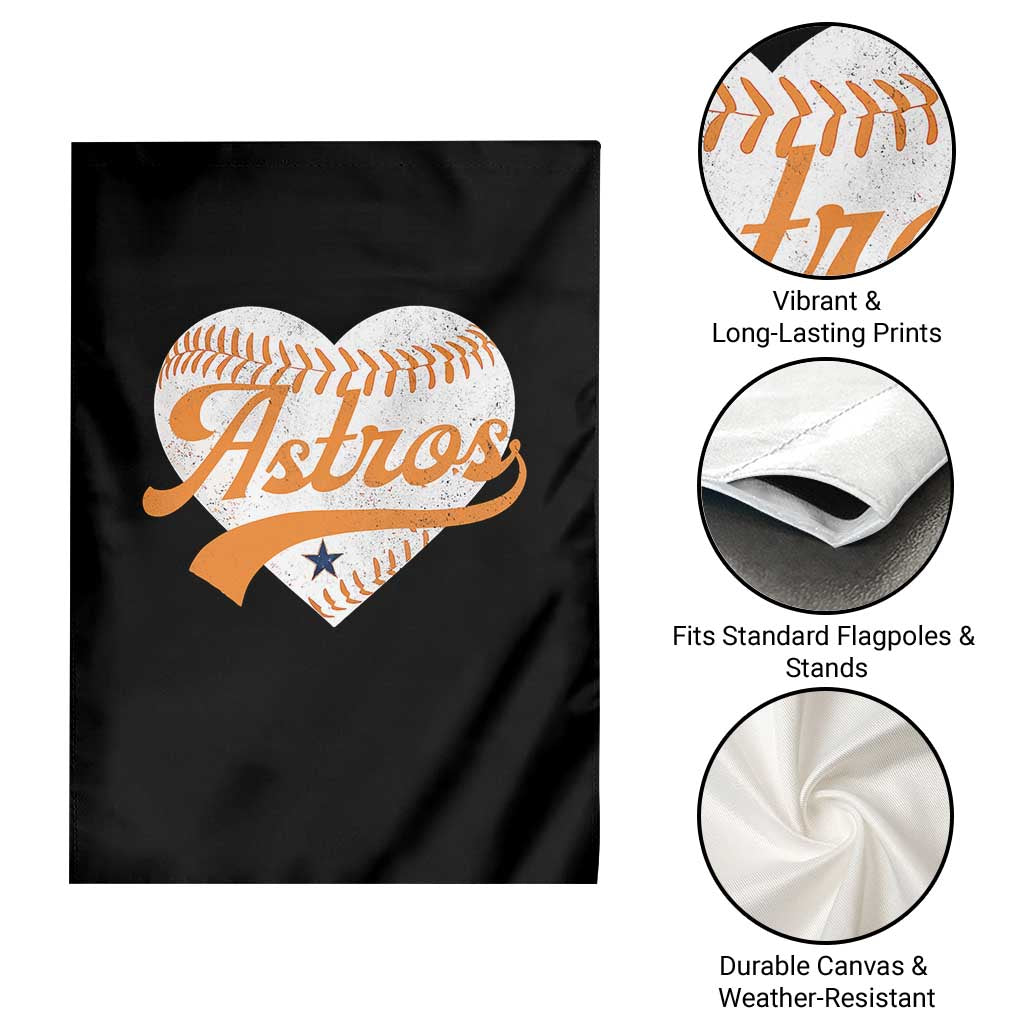 Retro Astro Script Name Garden Flag Baseball Heart Vintage Sports Fans TS10 Print Your Wear