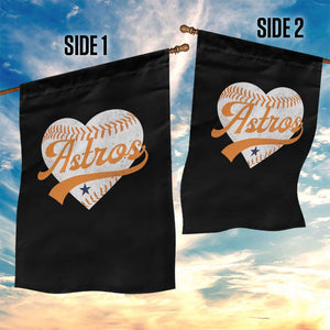 Retro Astro Script Name Garden Flag Baseball Heart Vintage Sports Fans TS10 Print Your Wear